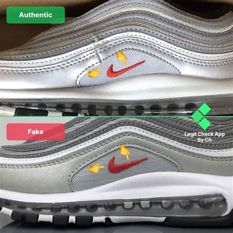 fake nike airmax 97 vs real|nike air max 97 heel check.